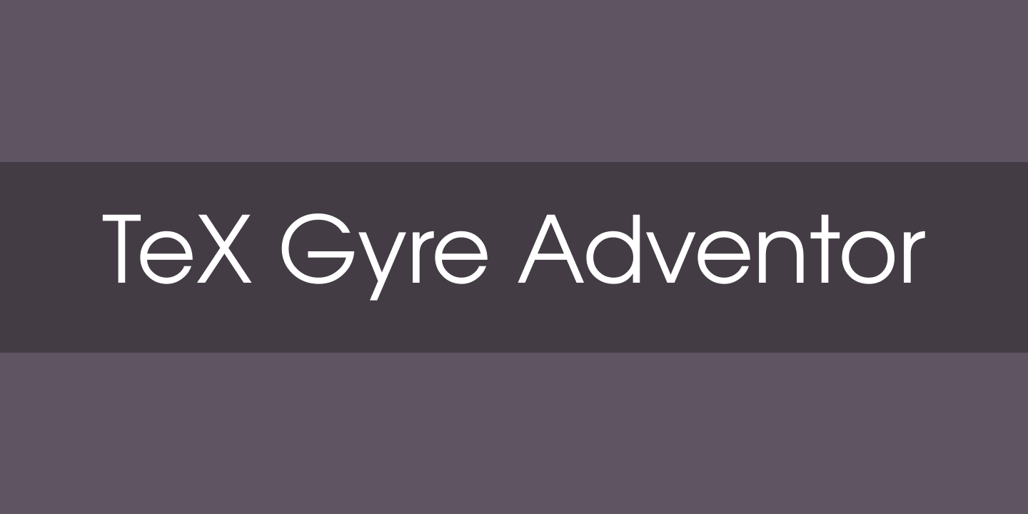 TeX Gyre Adventor Regular Font preview